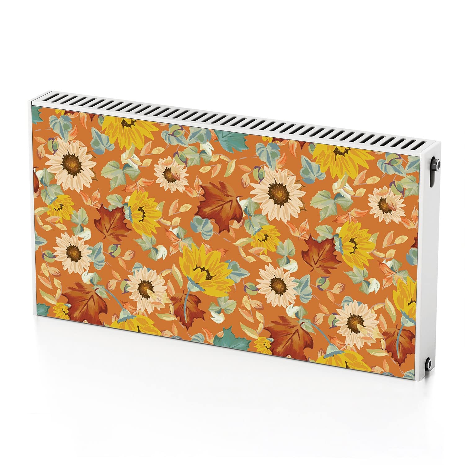 Ocultar radiador viejo con panel magnético 110x60 cm de diseño floral