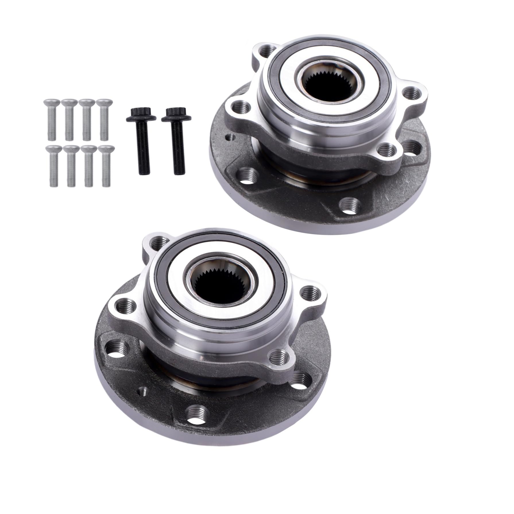 2X Front Wheel Hub and Bearing Assembly