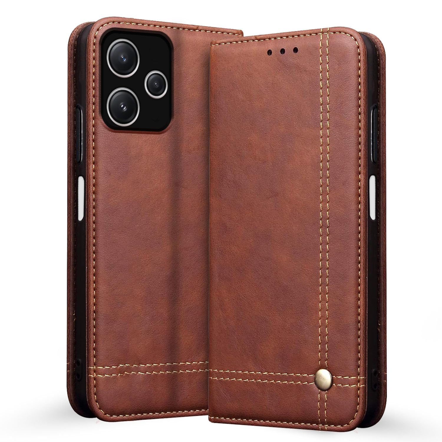 Pikkme Mi Redmi 12 5G / Poco M6 Pro 5G Flip Cover | Strong Magnetic Closure | PU Leather Finish | Wallet Style & Stand | Magnetic Flip Case for Mi Redmi 12 5G / Poco M6 Pro 5G (Brown) (B0CF1NCPSV) Amazon Price History, Amazon Price Tracker