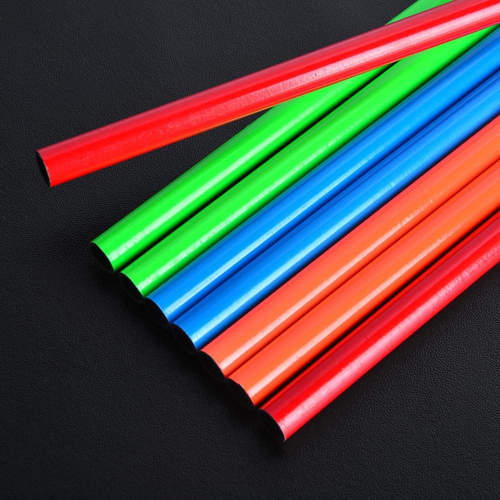 wolfman 12/24 PCS 30" Tiro con L'Arco Aste per Freccia Carbonio Albero della Spine 500 Tubo Dell'Albero Carbonio ID 6.2mm con Inserto Freccia per Arco Ricurvo Frecce da DIY