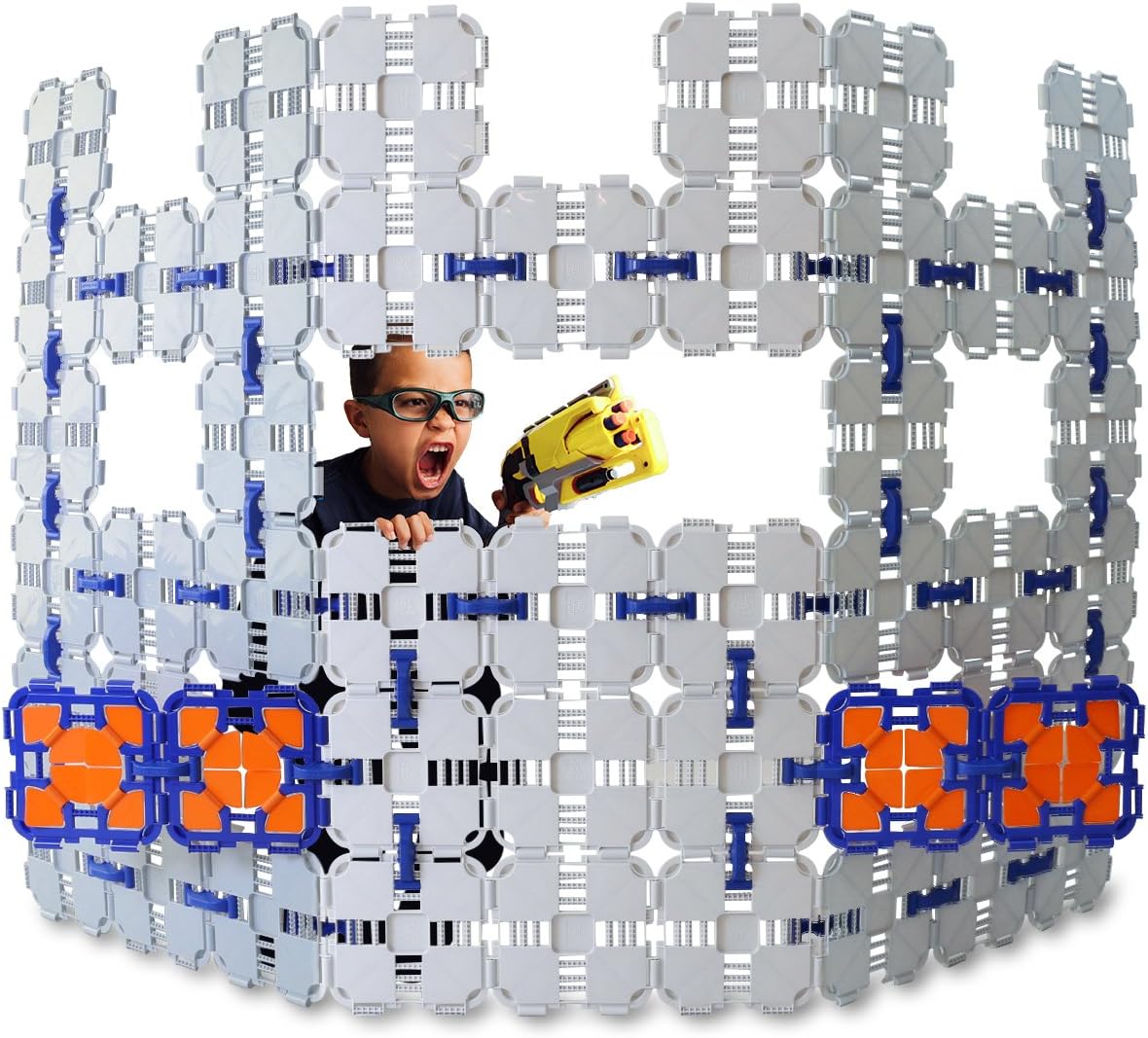 2 Pack - Kids Fort Building Kit - Creative War Playset - Build Bunker & Targets - Durable War Obstacles