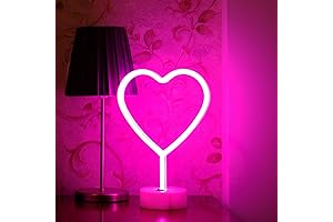 BHCLIGHT Pink Heart Neon Sign, Light up Your Heart!