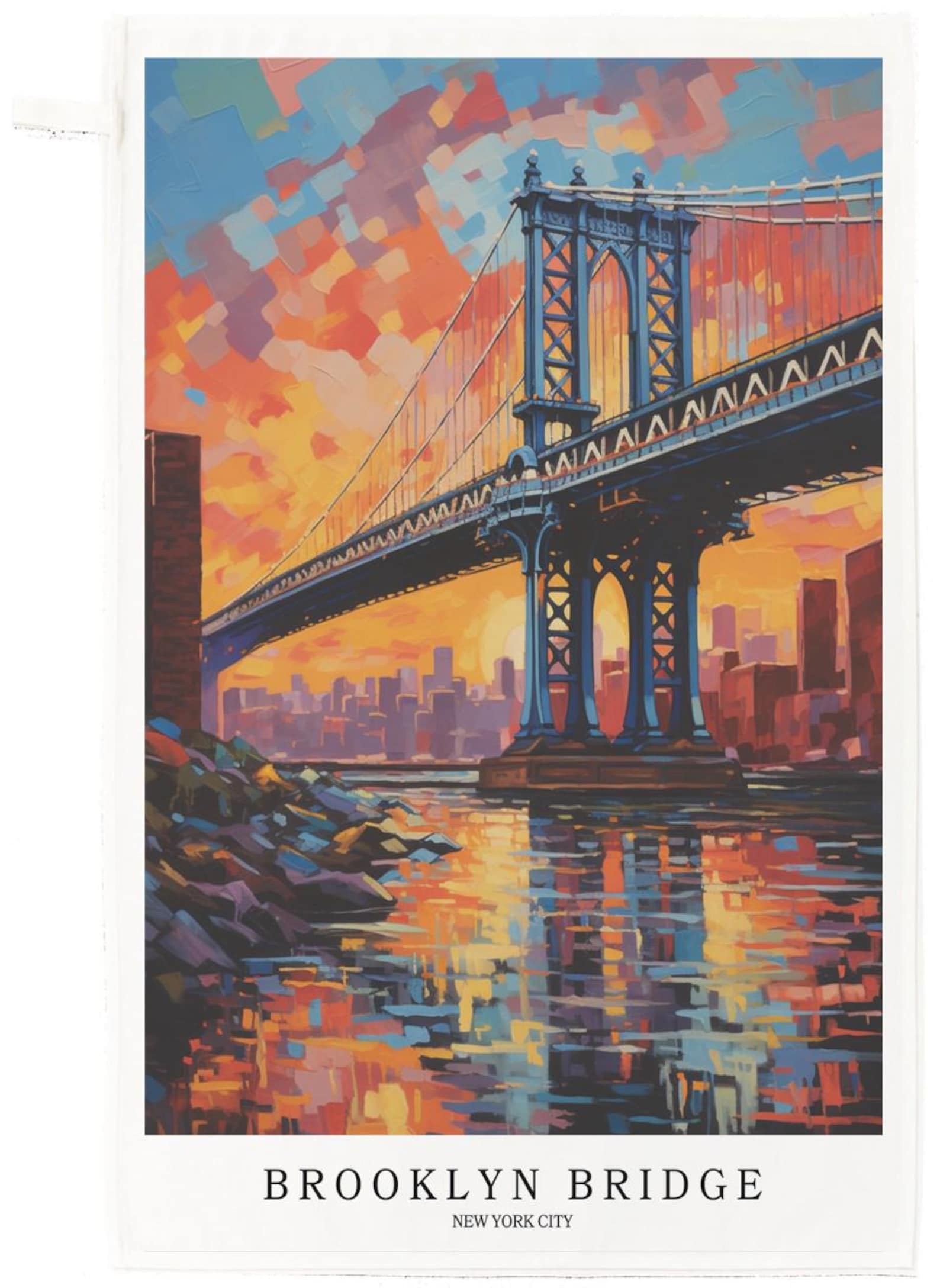 Brooklyn Bridge New York Large Cotton Tea Towel