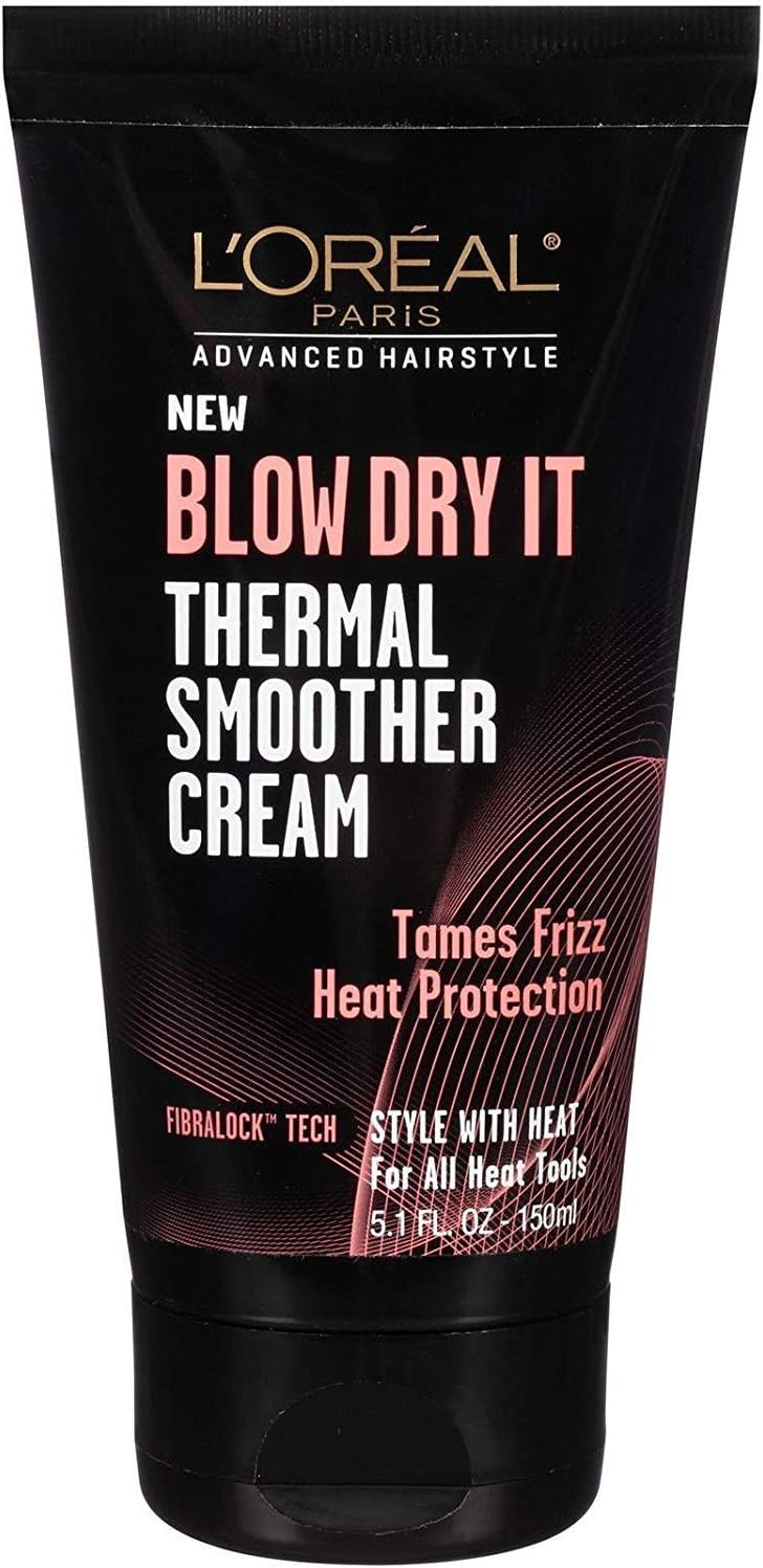 Lor Adv Hair Styl Blw Dry Size 5.1z L'Oreal Advanced Hair Style Blow Dry It Thermal Smoother Cream 5.1z
