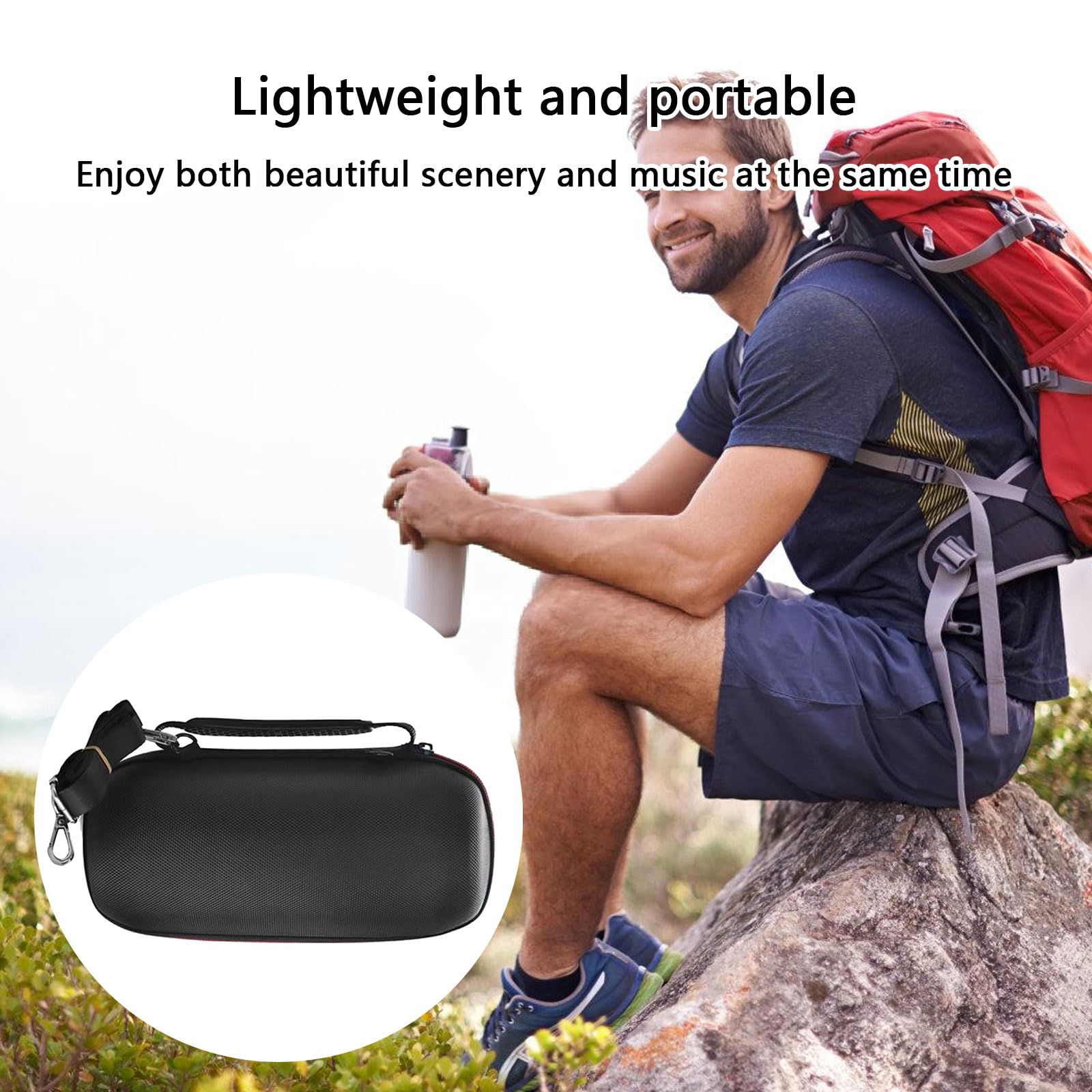 Lightweight Travel Speakers Case for Speakers Holder with Shoiulder Strap Easy Portability and Protections