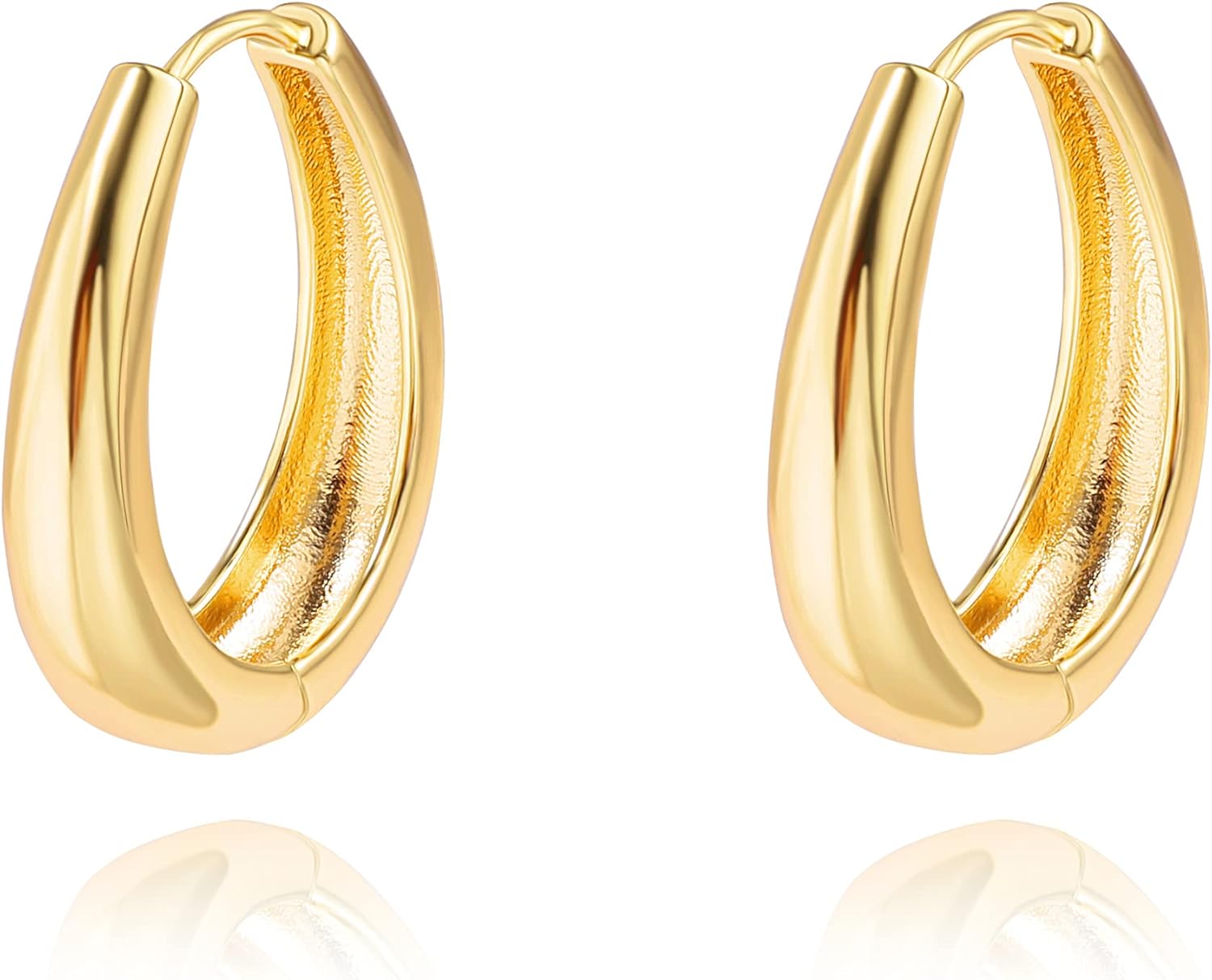 18K Gold Teardrop Huggie Hoop Earrings for Women Kuwait Ubuy