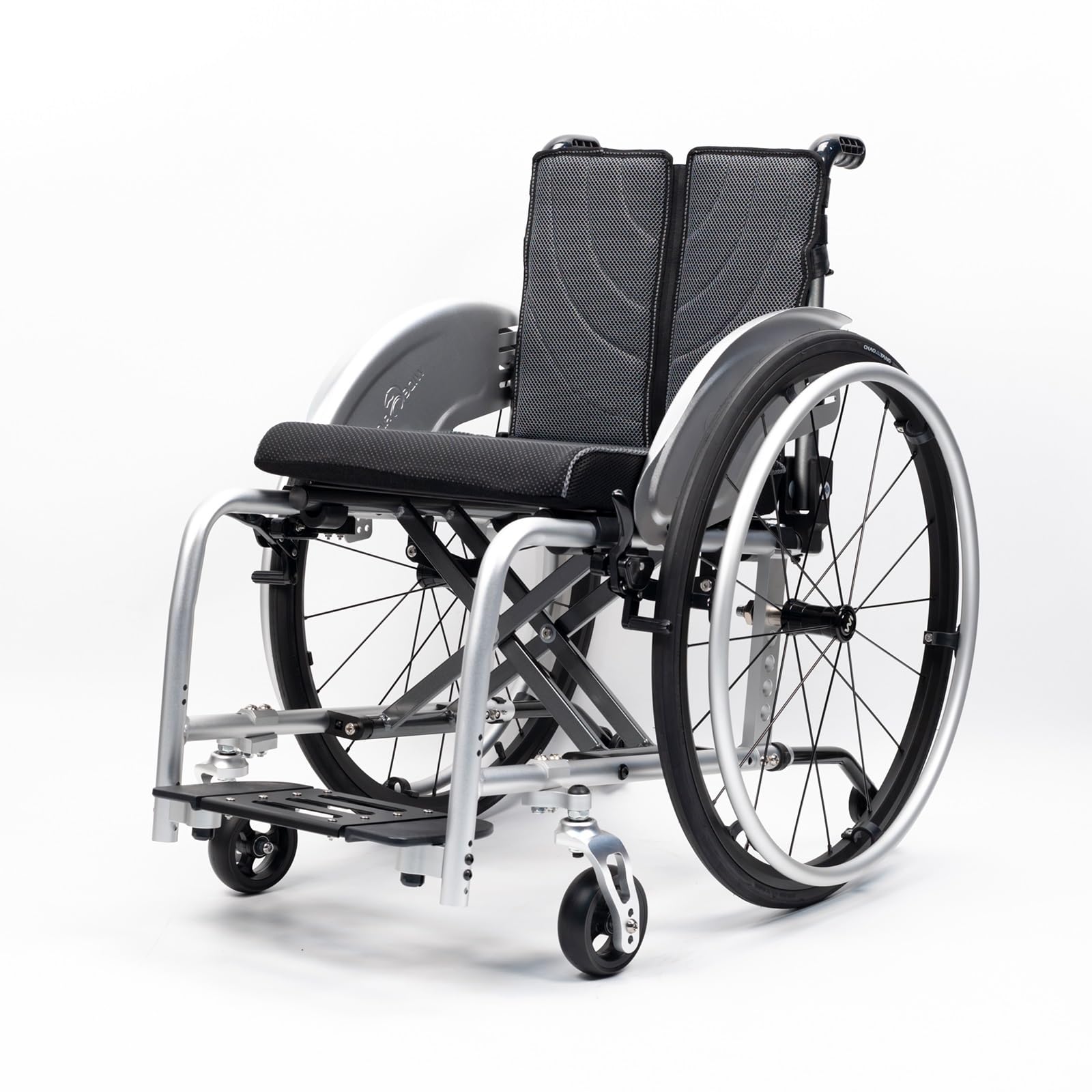 SXSLTSA Lightweight Folding Sports Wheelchair All-Terrain Mute Wheels Hand Brake Anti-Tippers Portable Aluminum Manual for Adults Seniors(Black,Seat Width 42cm/16.5in)