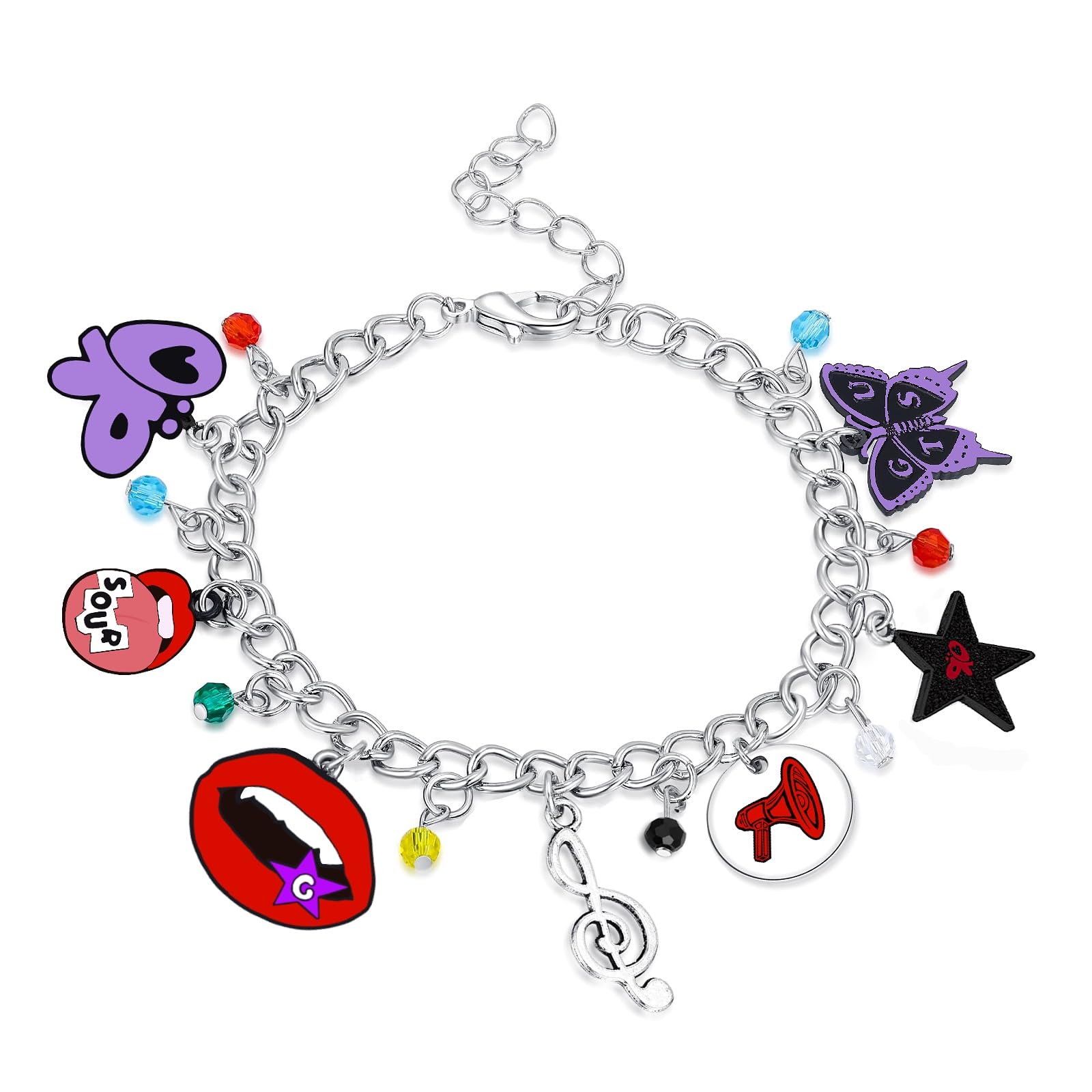 YlLUCHH Butterfly Charm Bracelet – Aesthetic Music-Inspired Jewelry for Women Festival Accessories & Fan Gifts