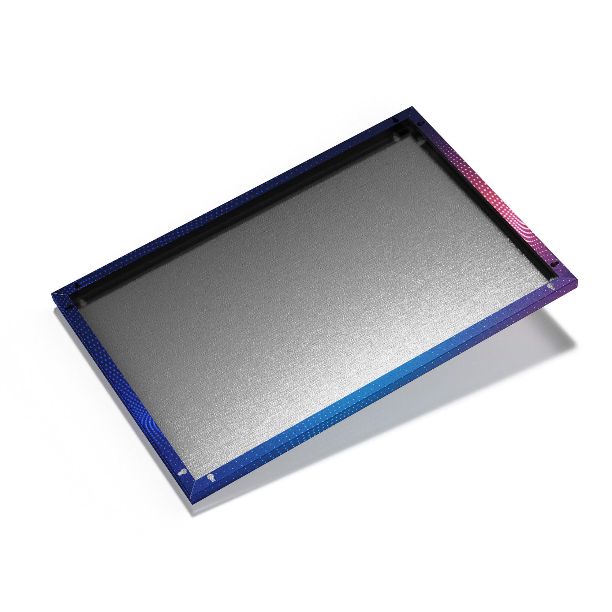 DEQORI Metall Magnettafel | 90x60 cm cm groß | Motiv Digitale Lichtwellen | Whiteboard für alle Magnete | Magnetboard Wand-Tafel für Küche & Büro | Design Magnetwand Pinnwand magnetisch