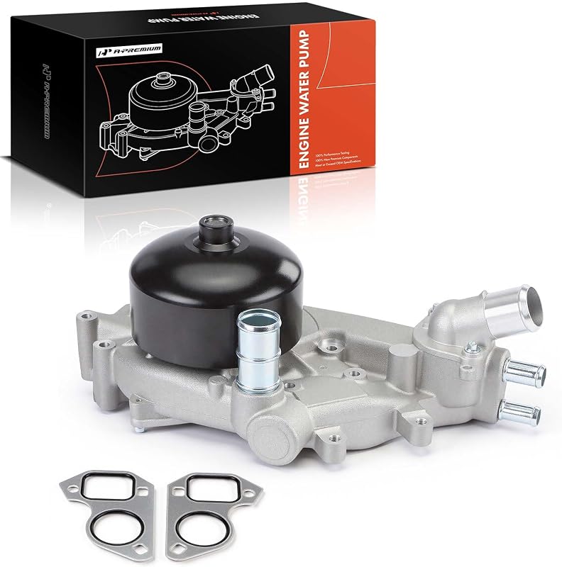 Bomba d’água do motor A-Premium com válvula termostática, junta e polia para Camaro, Corvette, Firebird, GTO e Avanti II – 1 unidade