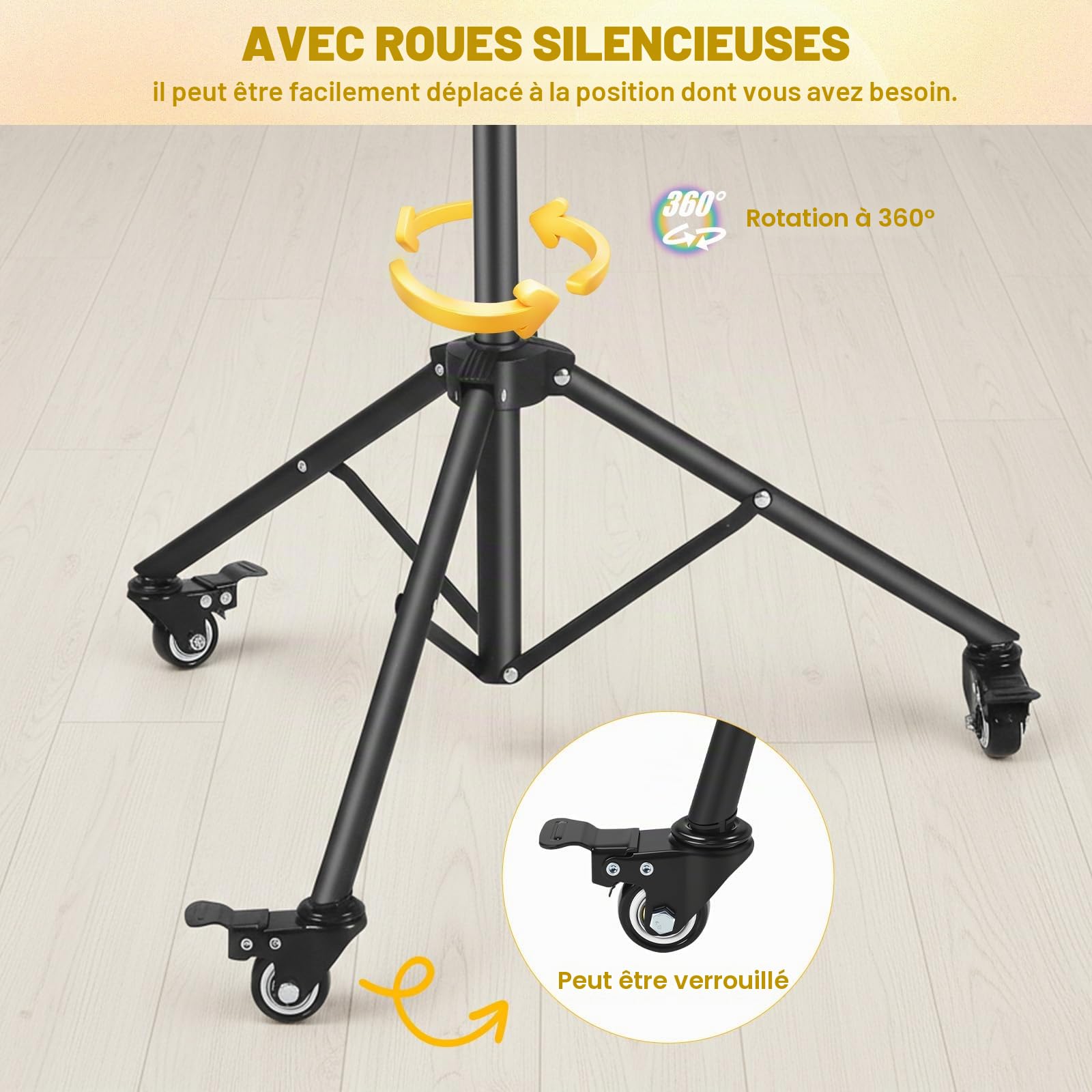 Grande roue porte-bonheur de 60 cm à tourner - Roue porte-bonheur pour créer des dauphins - Avec roulettes pivotantes à 360° - 14 niveaux de prix de couleur réglables - Support réglable de 90