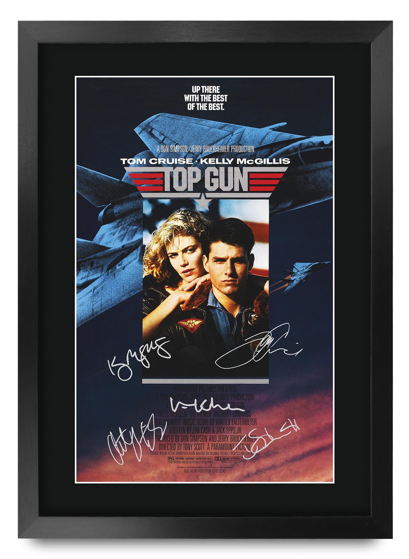 HWC Trading Top Gun 1986 Tom Cruise Gifts Printed Poster Signed Autograph Picture for Movie Memorabilia Fans - A3 Framed