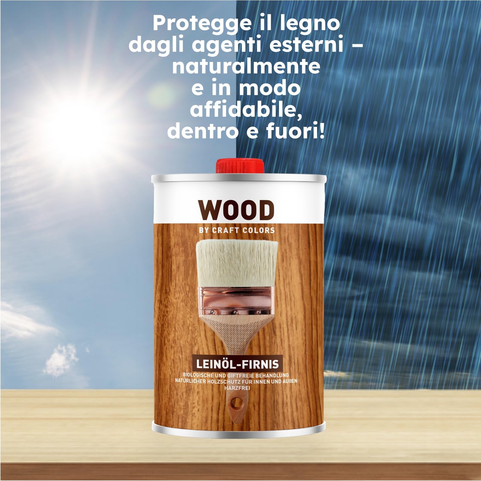 Olio Di Lino Senza Resina Per Legno - 1 Litro, Protezione Naturale Per Interni Ed Esterni - Foto 11