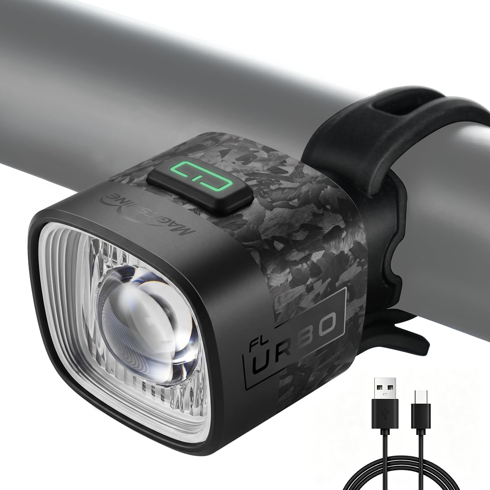 Magicshine Éclairage vélo ultraléger URBO FL 48g, Phare Avant Ultra-Lumineux pour Les trajets urbains et Le Cyclisme sur Route, étanche IPX6, Fixation Rapide, Batterie 900 mAh, autonomie de 14,5 h