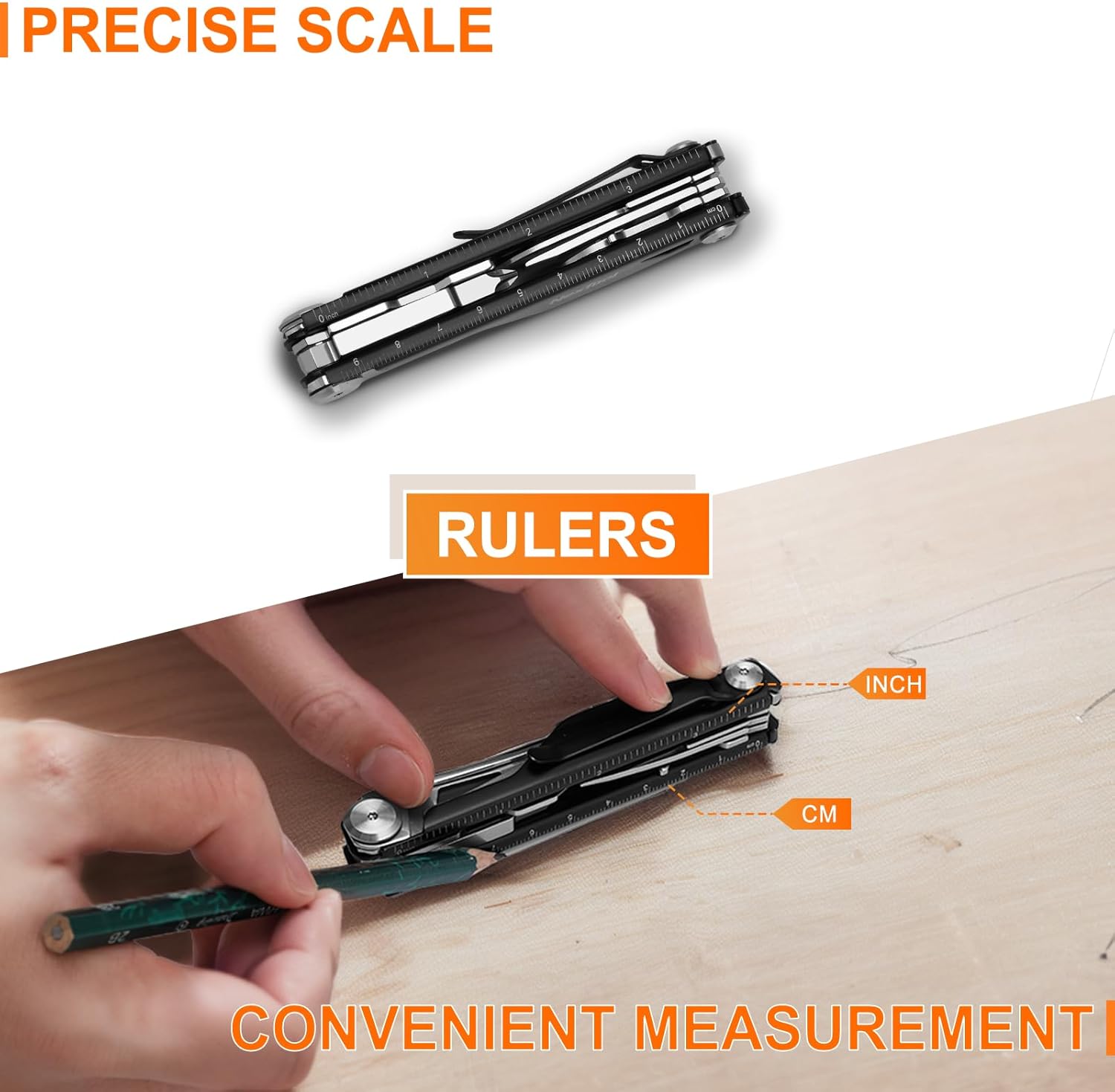 NexTool Multi Tool Pocket Knife, Folding Multitool Knife with Scissors, Screwdriver, Bottle Opener, 11 in 1 Multi-Tool One Hand Accessible with Safety Lokcing for Camping/Emergencies/EDC (Knight)