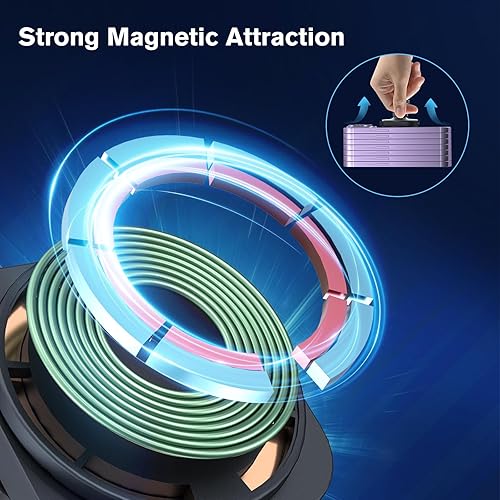 Miniatura 5 de OHLPRO Soporte de coche Magsafe, cargador inalámbrico magnético súper fuerte para automóvil compatible con iPhone 15 Pro Max, serie 15141312, con