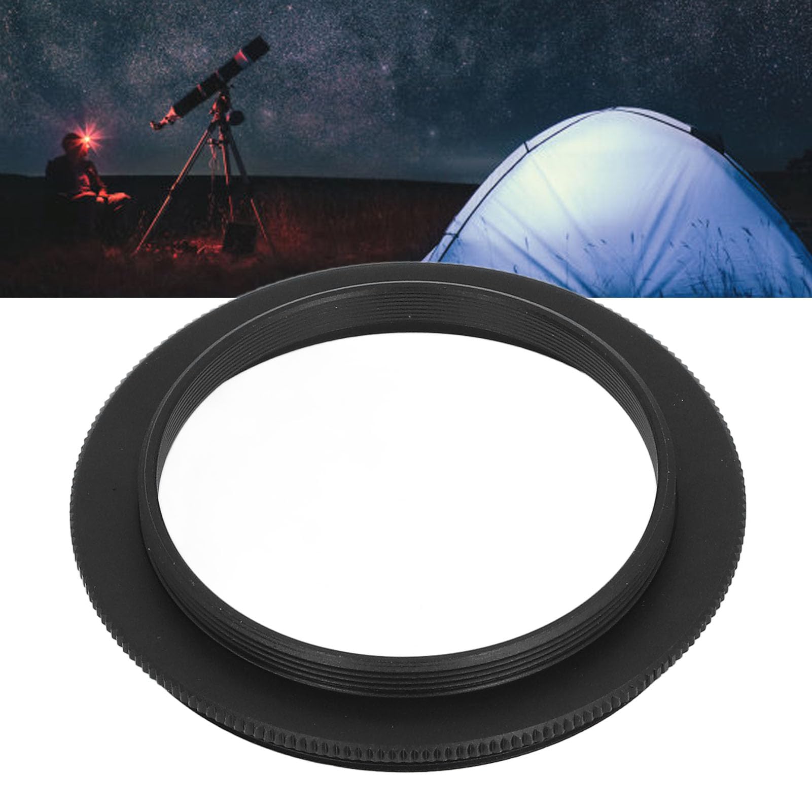 M56X0.75mm to M48X0.75mm Male Lens Mount Adapter Ring, Lens Adapter Ring to Telescope Eyepiece for Nikon Camera, Alloy Telescope Converter Ring