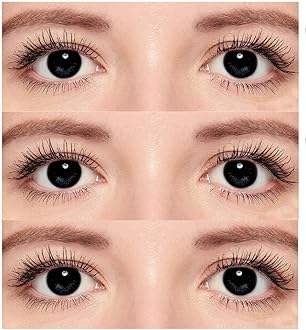 Korean Black Clor Contact Lens (3 pair Black, Free, 0, Diopters)