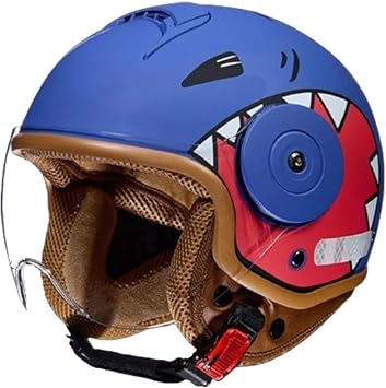 Kids 3/4 Motorcycle Half Helmet,DOT Approved Toddler Lightweight Open Face Electric Scooter Go-Kart Dirt-Bike Youth Child Moped Bicycle ATV Helmets for 2-15 Years Old