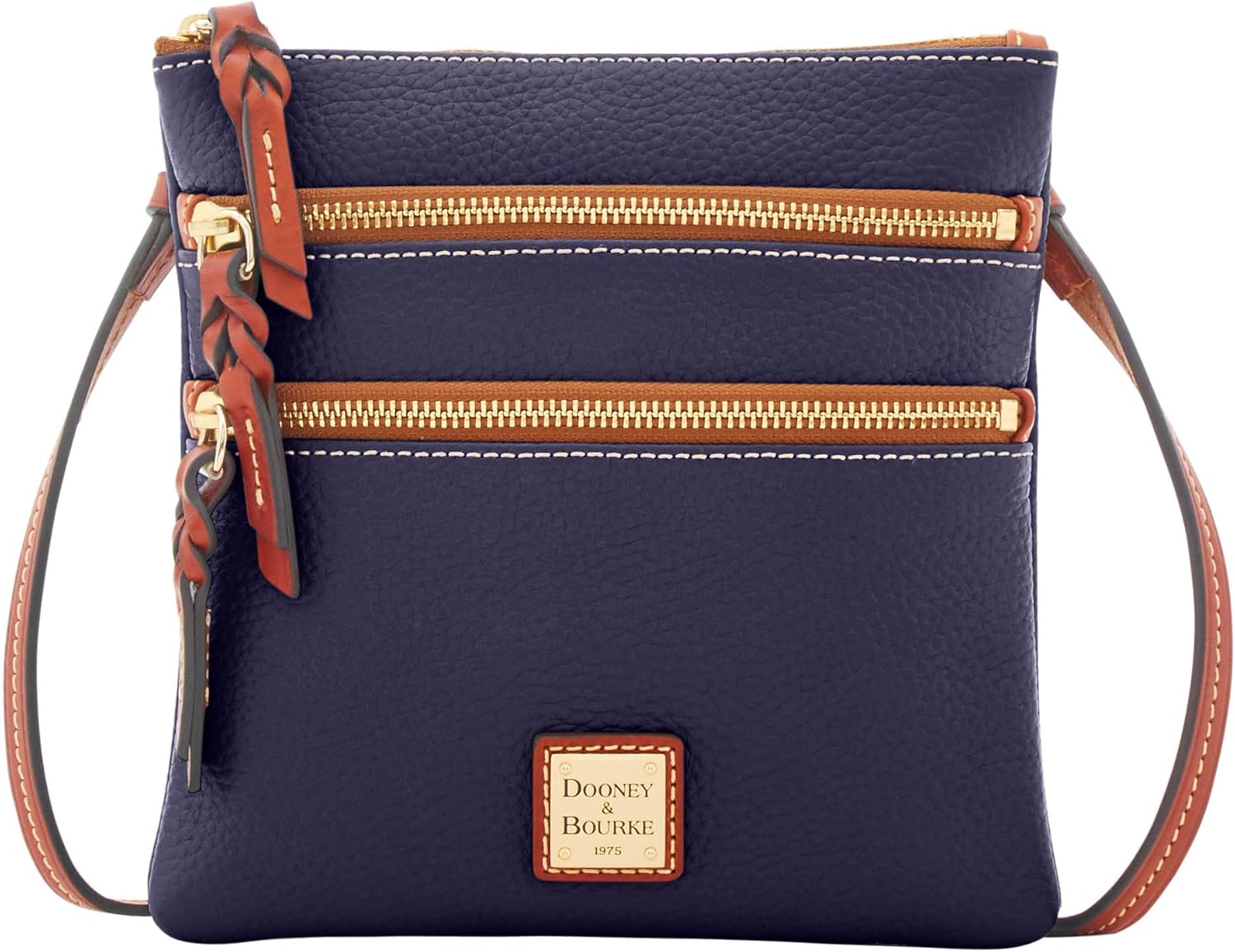 Dooney & Bourke Handbag, Pebble Grain North South Triple Zip