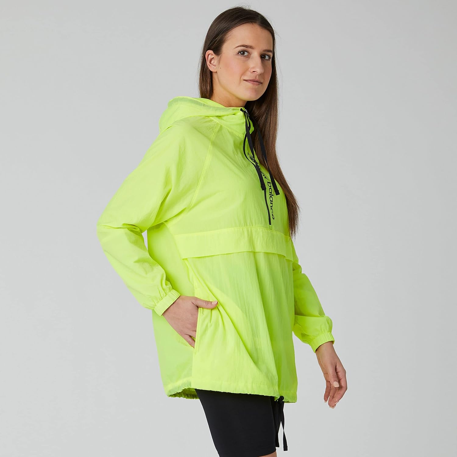 Women's New Balance Sport Style Optiks Windbreaker Jacket - Color: Lemon Slush - Size: M - Image 6