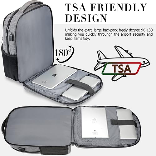 Miniatura 5 de Mochila para laptop de 15.6 pulgadas, gris, 16, Mochilas de viaje