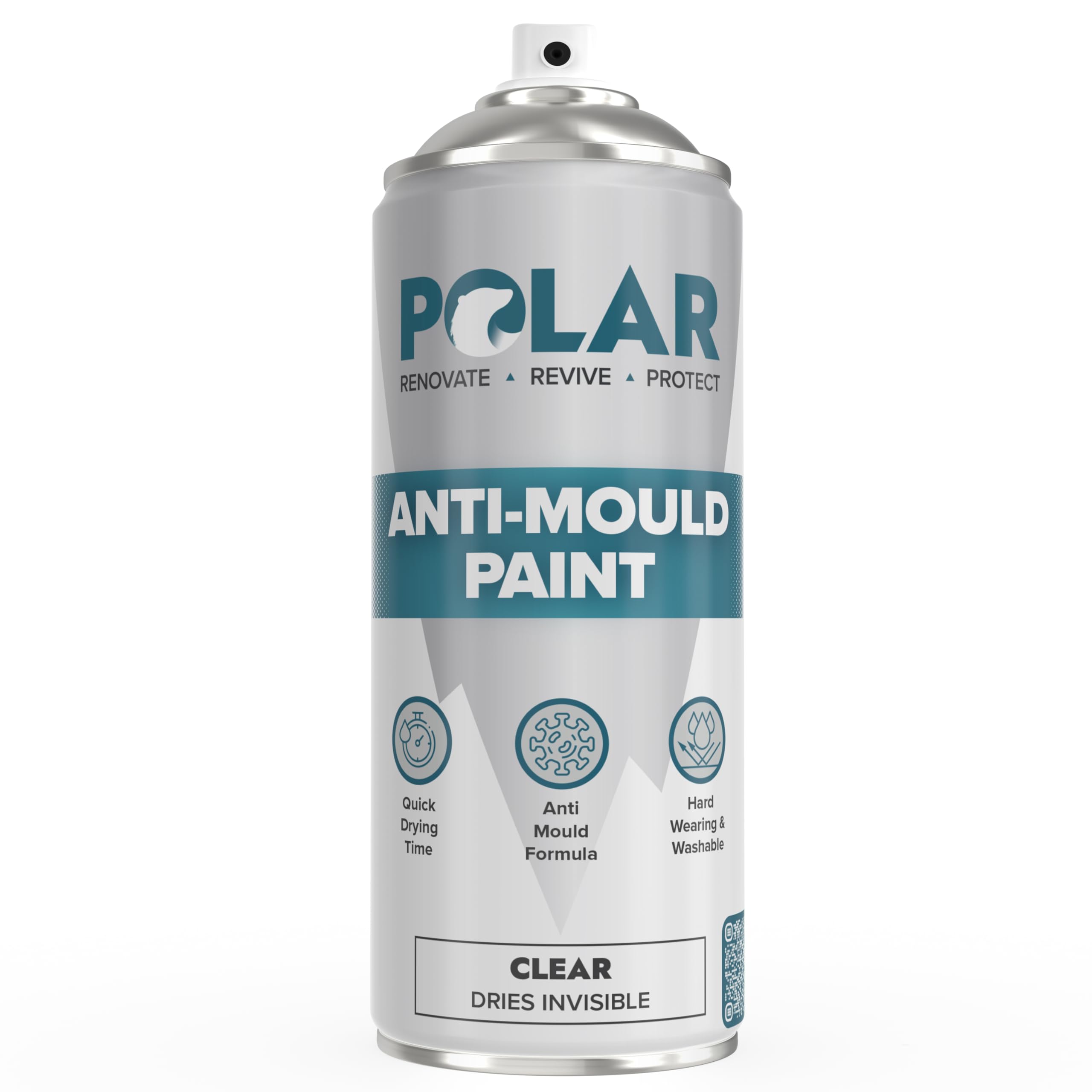 Sponsored Ad – Polar Anti Mould Spray Paint Clear - 400ml | Invisible Mould Resistant Paint for Internal Bathroom, Kitchen Walls & Ceilings | Long Lasting Protection for Indoor Use | Easy To Apply