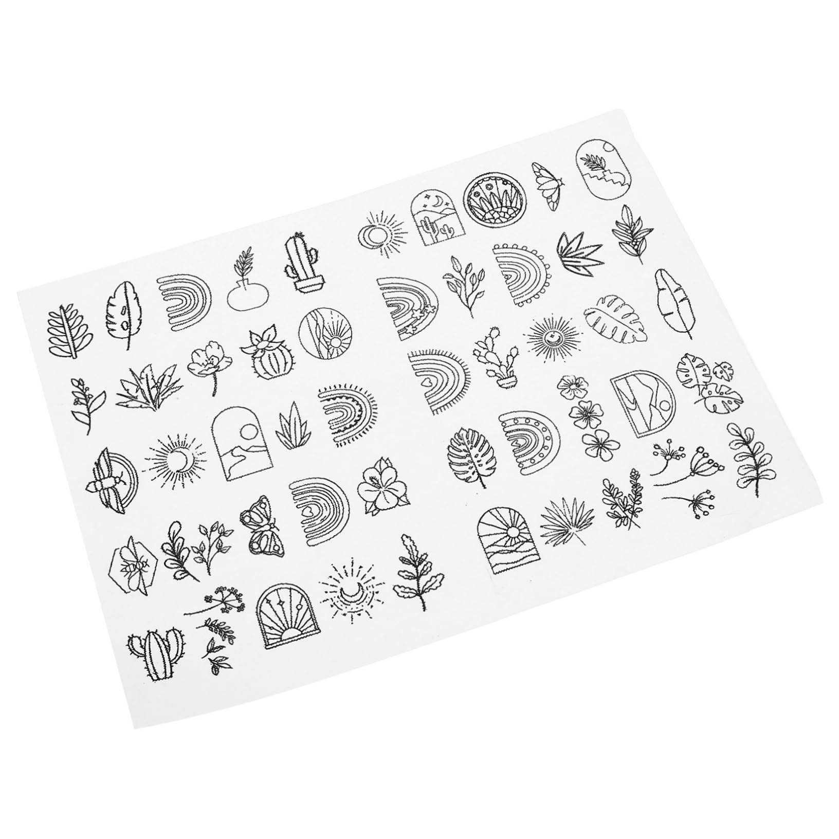 SHINEOFI 5 Blätter Handnäh Stabilisator Stich Kits Wasserlösliche Stickunterlage Reiß Nähzubehör Mini Klebestabilisator Für Maschinenstickerei Auflösbare Mikrotücher Netzpapier