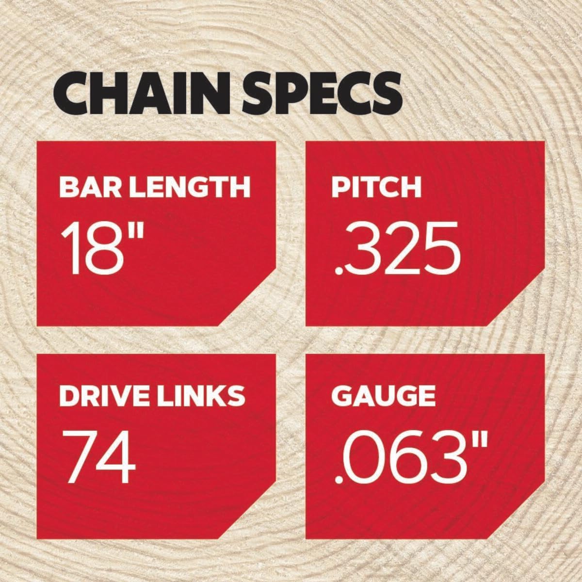 Oregon V74 PowerCut Replacement Chainsaw Chain for 18-Inch Guide Bars, 74 Drive Links, Pitch: .325", .063" Gauge, Fits Stihl Models with 18" Bars and .325" Sprockets,Grey