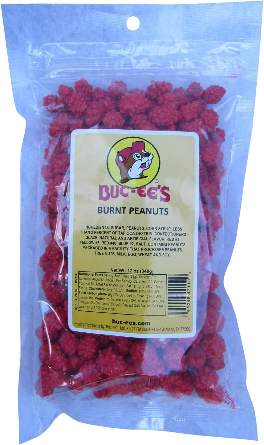 Bucee's French Burnt Peanuts Classic Old Fashioned Candy in a Resealable Bag, 12 Ounces