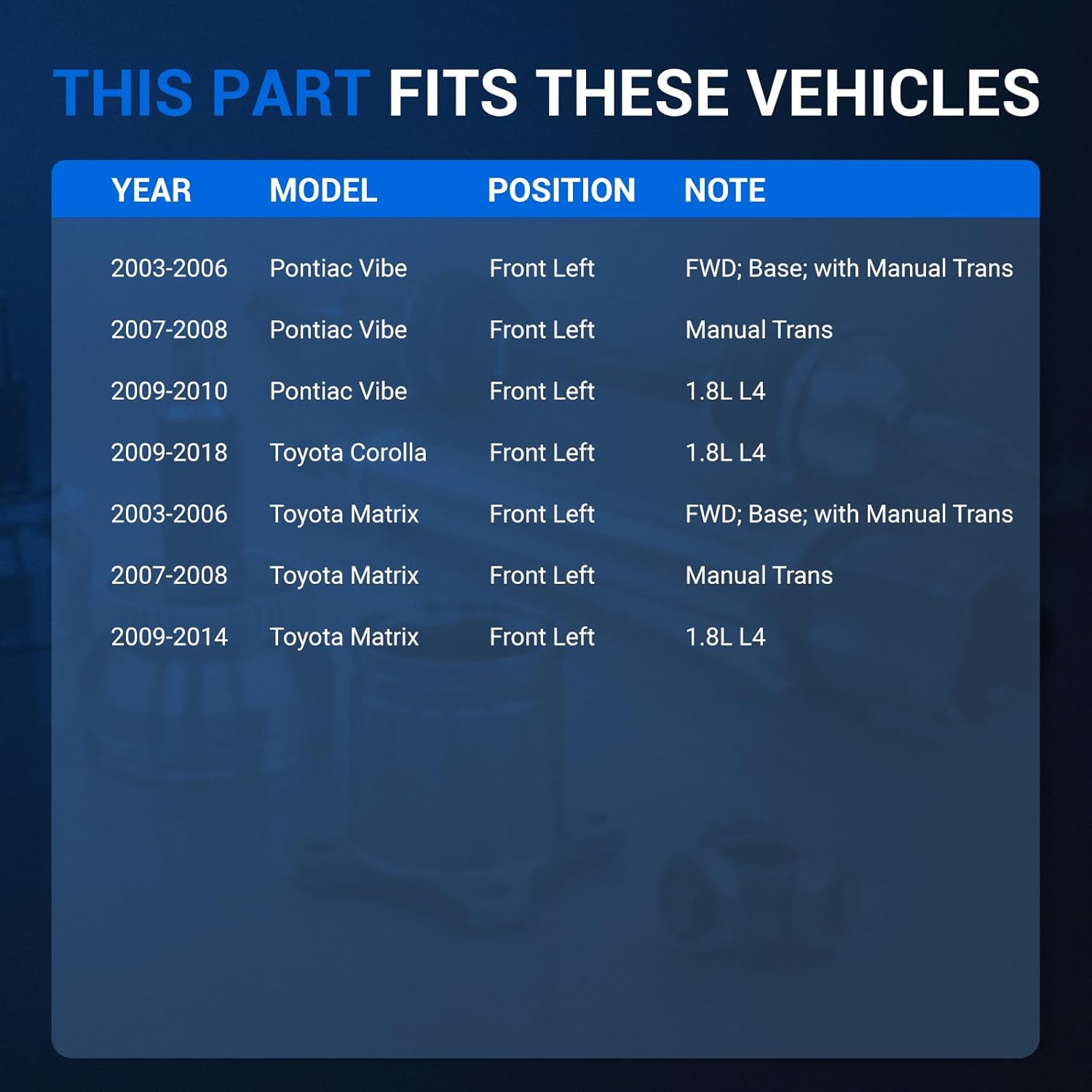Autoround 665228 CV Axle Shaft Assembly Compatible with Toyota Corolla 2009-2018/ Matrix 2003-2014, Pontiac Vibe 2003-2010, Front Left Driver Side