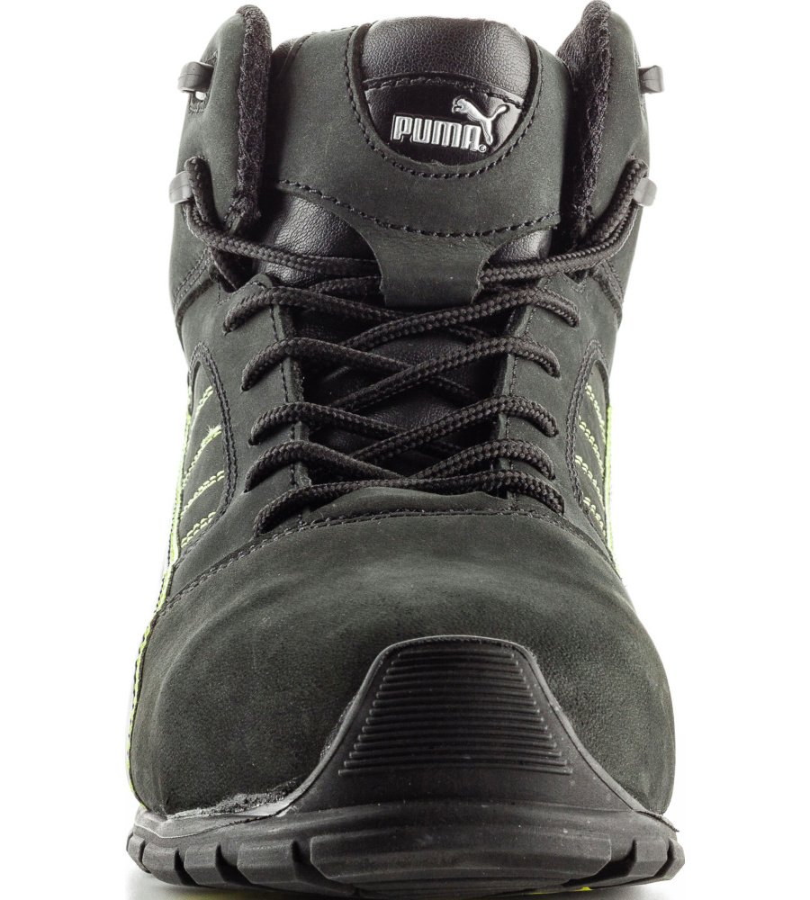 Puma Safety Puma Sicherheitshochschuhe Metro Protect Amsterdam Mid 63.224.0 Sicherheitsstiefel S3 SRC, Schwarz, Gelb, 47 EU
