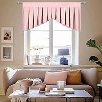Vista 13 de Cenefas de Cortina Beige para Sala de Estar - Cenefa con Bolsillo para Varilla para Cubiertas de Ventana, Cortinas de Ventana para Dormitorio