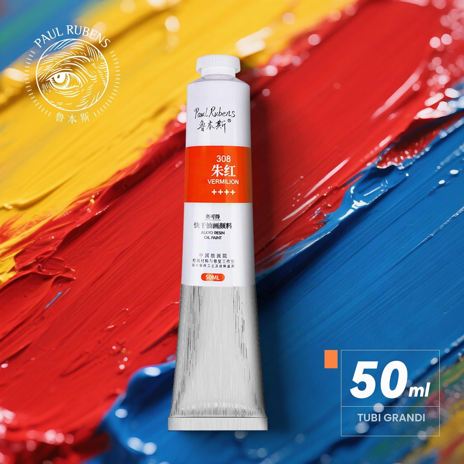 Paul Rubens, pittura ad olio, 20 colori ad olio brillanti con alta saturazione, tubi da 50 ml ad alta capacità, tempo di asciugatura più rapido con texture e consistenza cremosa per artisti, studenti