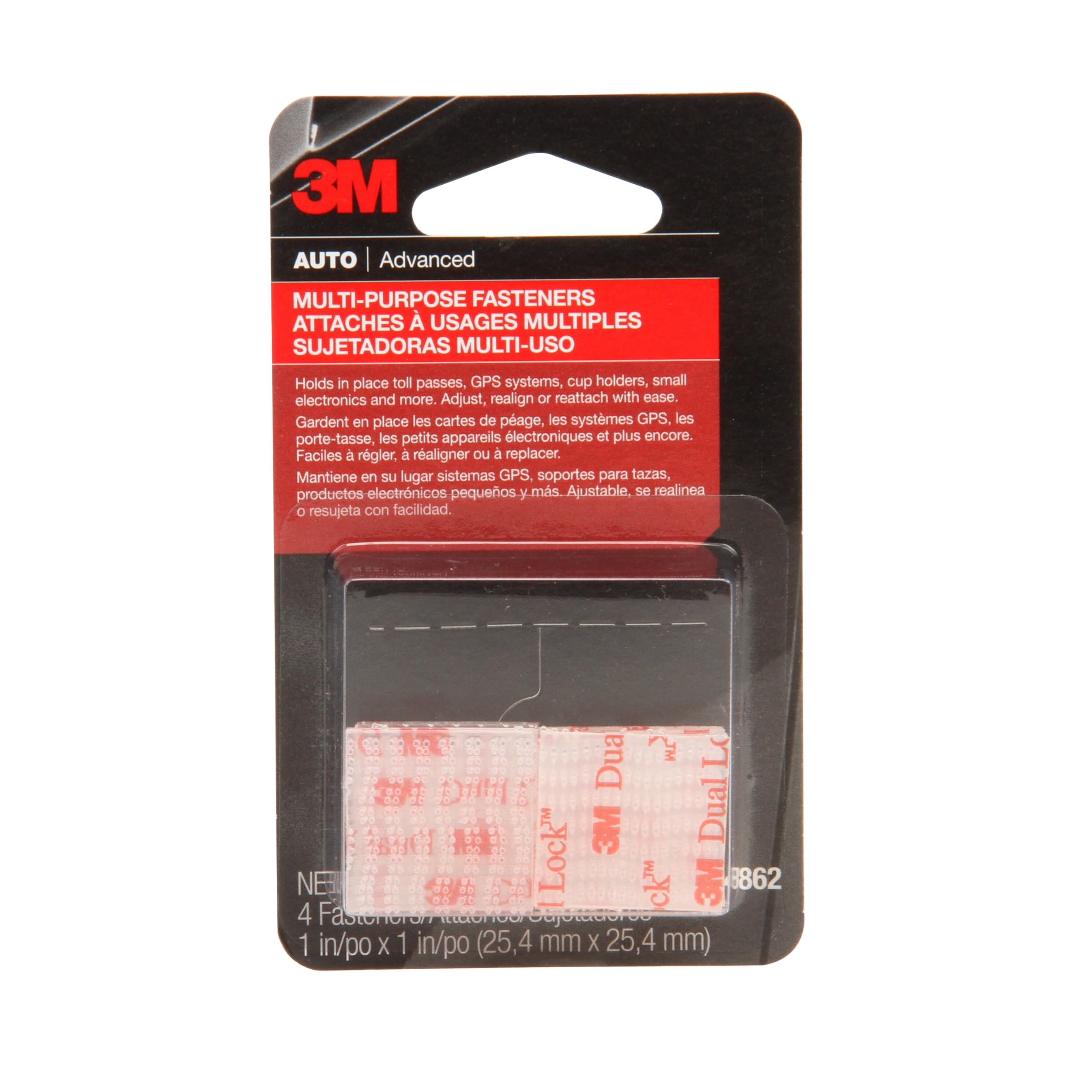 3M Dual Lock Reclosable Fasteners, 04862, 1 in X 1 in, 4 pair per pack-picture-24