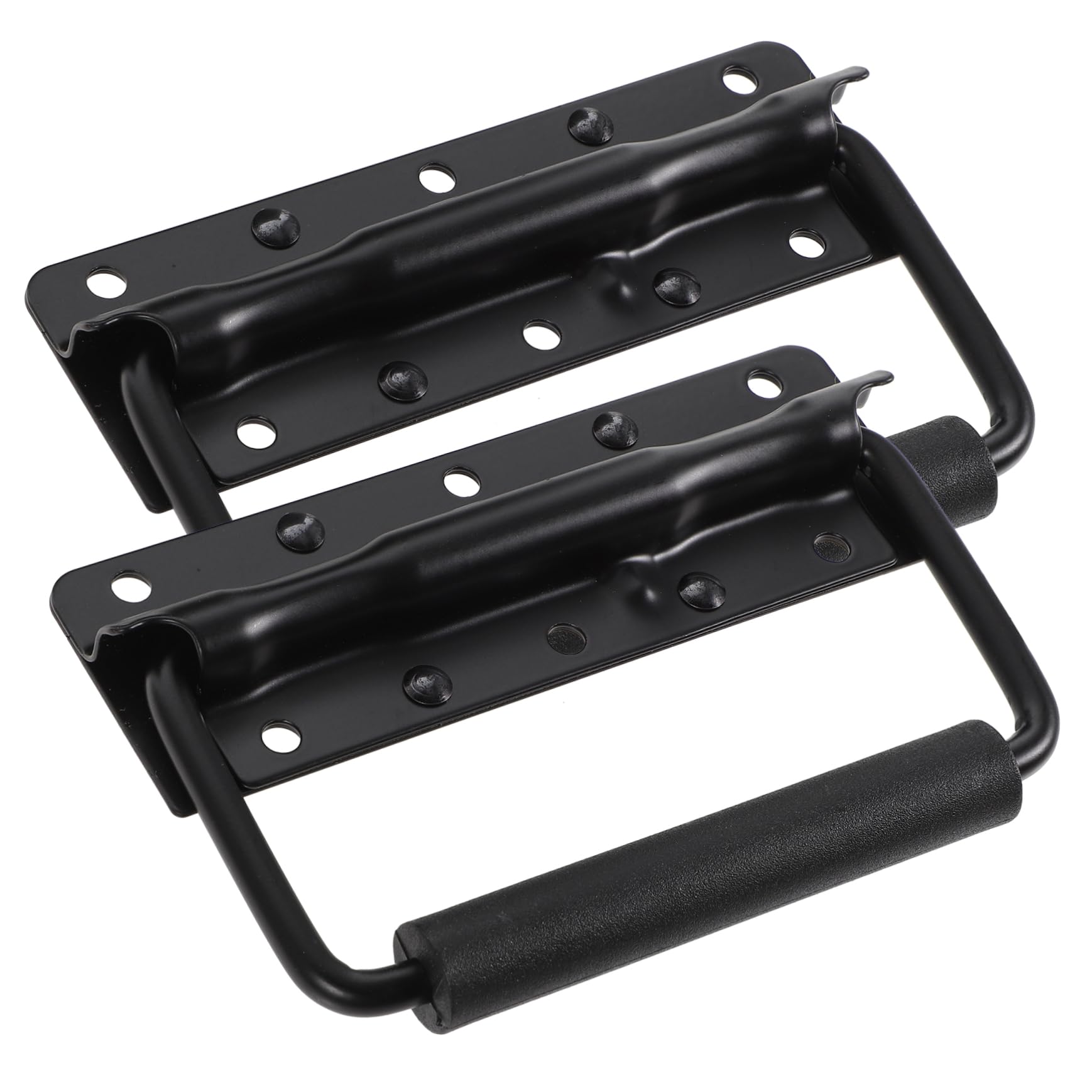 DOITOOL 2pcs Heavy Duty Spring Loaded Handles Ergonomic Replacement Metal Case Handles for Toolboxes Cabinets and Boxes Design for Comfortable Carrying and Easy Installation