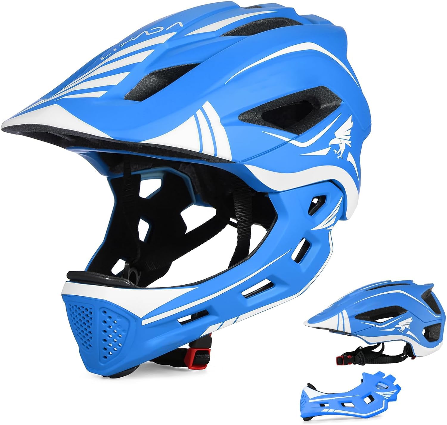 Casque intégral pour enfants avec protège-menton amovible Kavolet