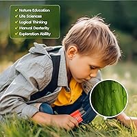 Vista 7 de Mini microscopio pequeño de bolsillo, microscopio de mano 60x-120x zoom iluminado LED con 5pcs diapositivas de microscopio