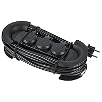 Electraline 62579 Multipresa da Lavoro, Avvolgicavo con Prolunga 10 Metri