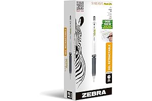 Zebra Sarasa Mark On Gel Pens, Fine Point 0.5mm, 12 Black Gel Pen Pack