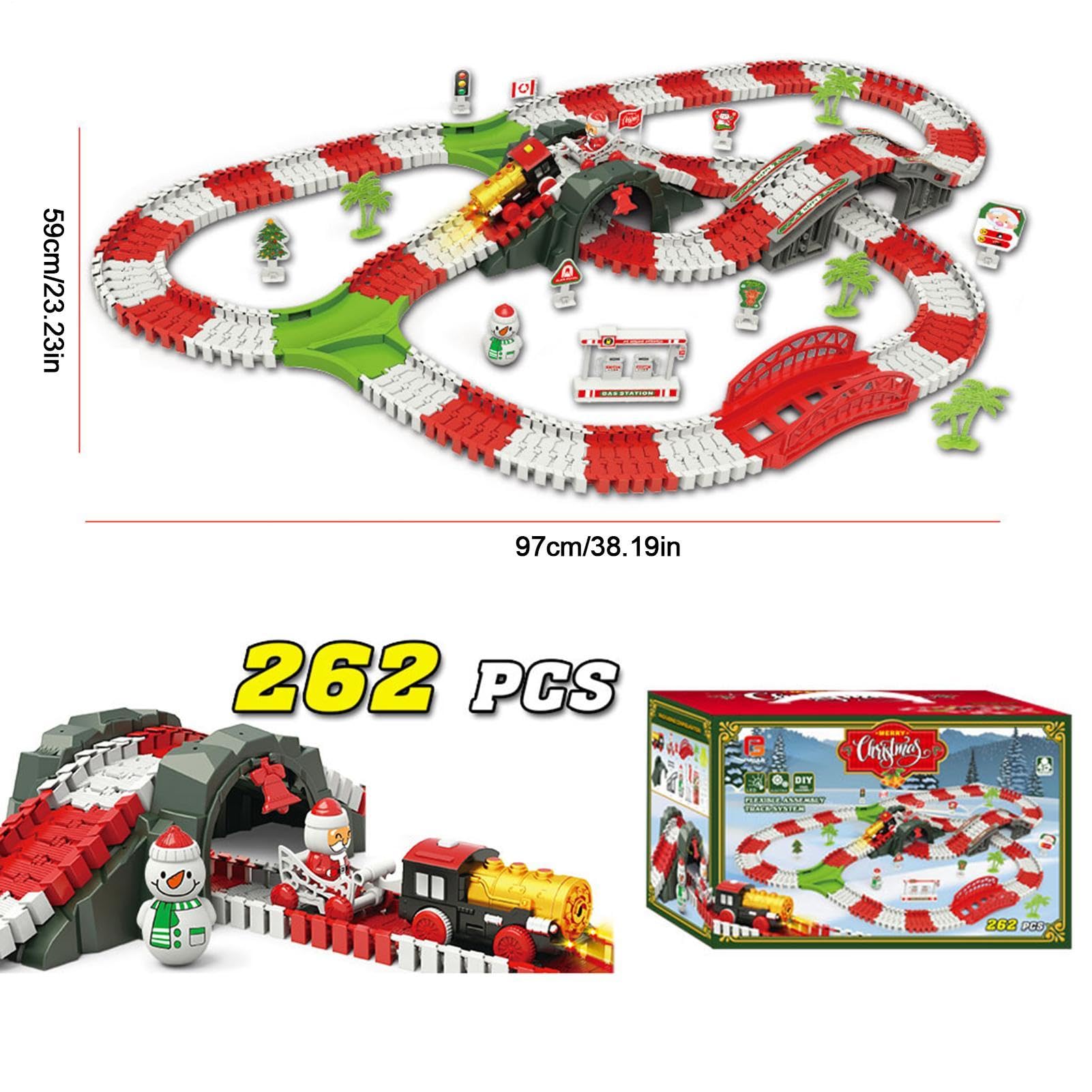 Set Pista Macchine da Corsa Veicolo Giocattolo Elettrico Regalo di Natale