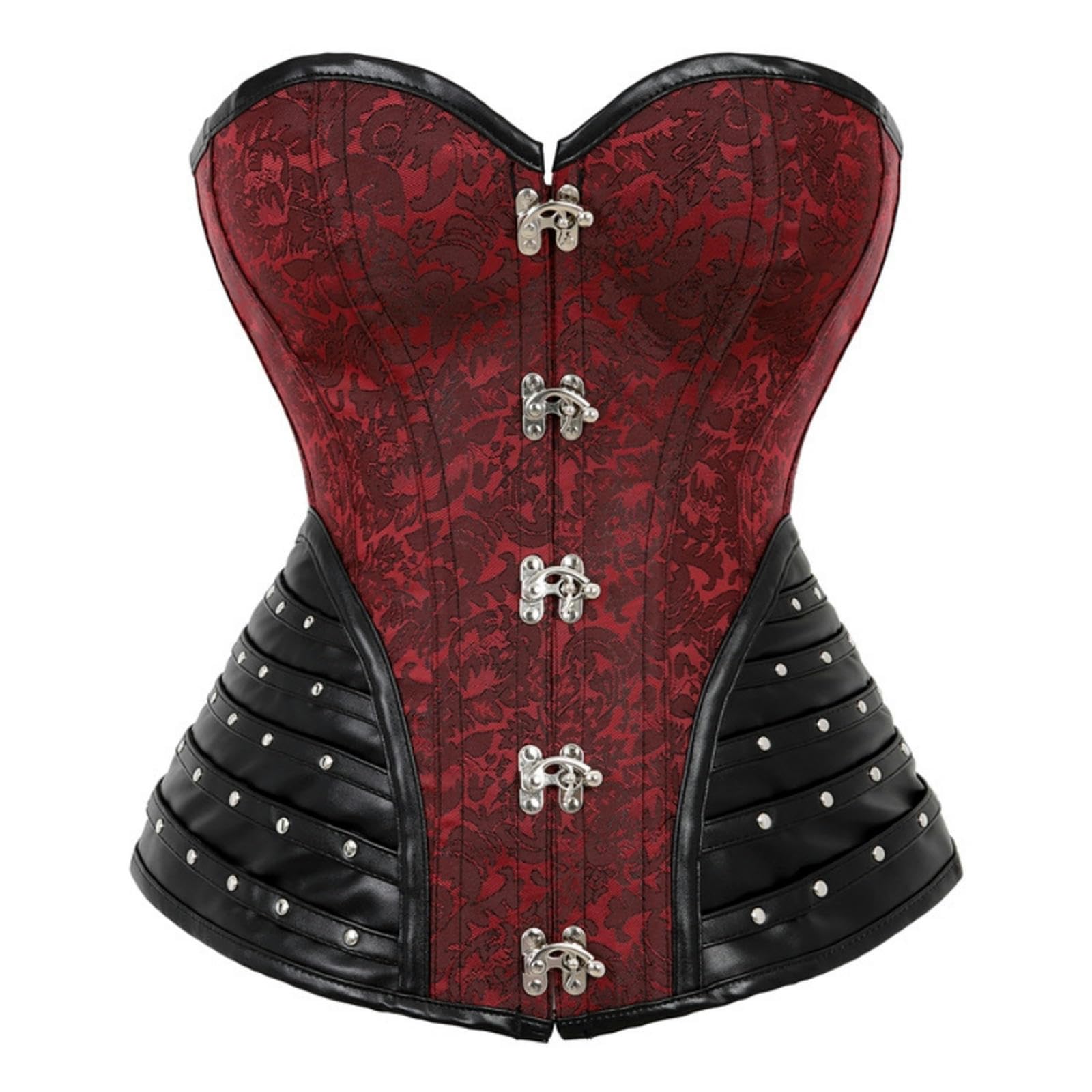 XMAIYIF corset Women'S Corset Shaper Bodysuit Gothic Steampunk Waist Corset Corset-Red-Xxl