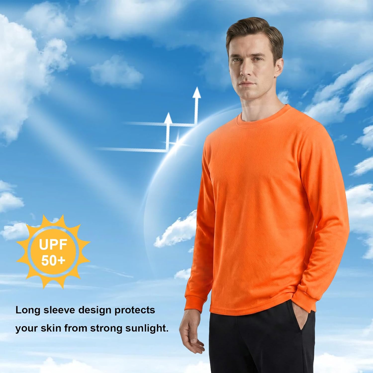 HYCOPROT Hi Vis Safety Shirts High Visibility Long Sleeve T Shirt Construction Work T-Shirts for Men Women, Meets ANSI/ISEA - Image 5