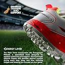 Hundred Pitch Force Limited Edition Cricket Shoes | Terraspike Studs | Embedded Support Plate for Stability | Lightweight & Durable | Ideal for All Surfaces (White/Orange/Lime Green ; UK 12) gallery image