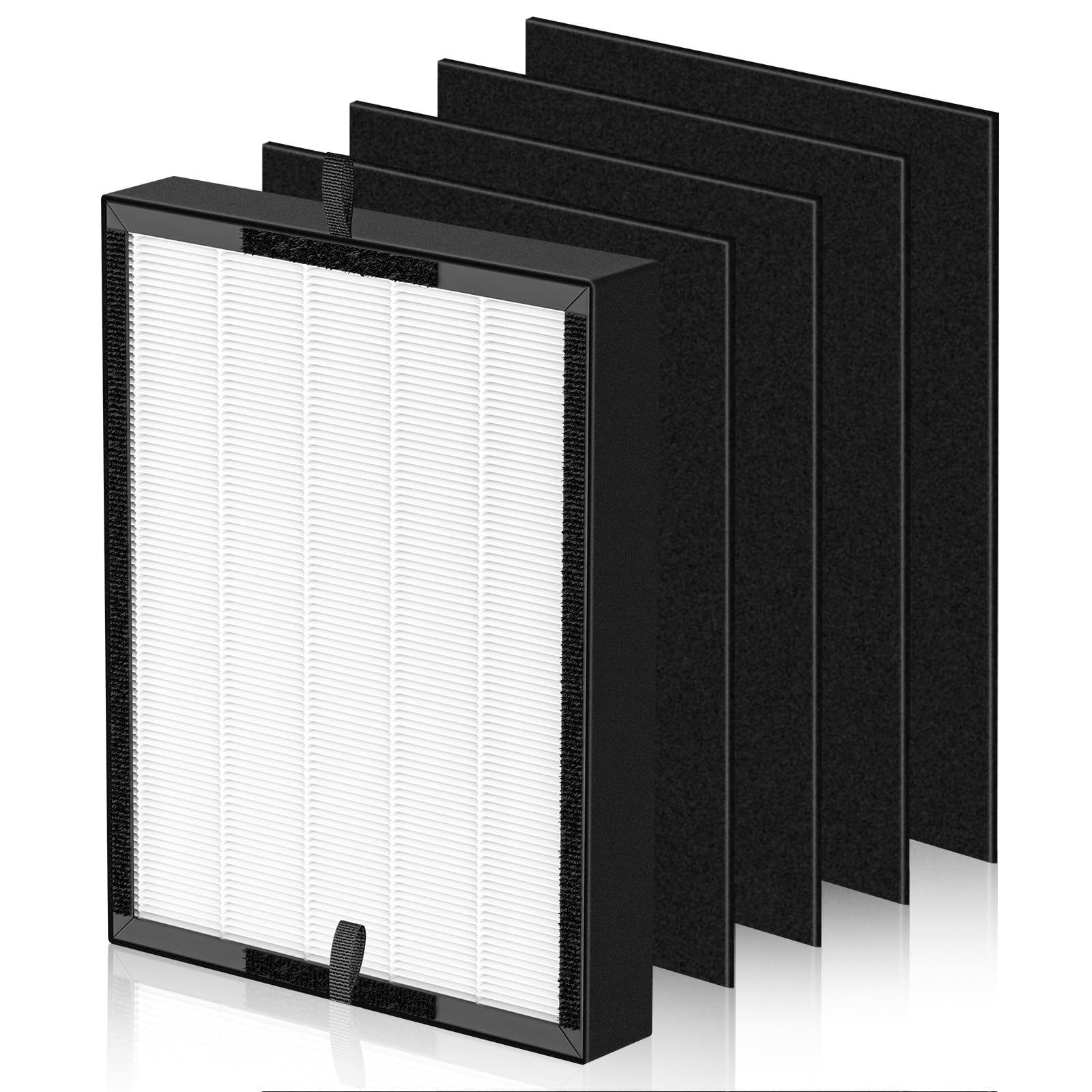 45i Replacement Filter Compatible with Alen BreatheSmart Flex and 45i Pure Air Purifier, 3-in-1 HEPA Filter with Activated Carbon Pre-Filter, B4-Pure, 1 Hepa Filter + 4 Carbon Filters