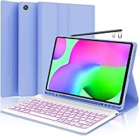 Vista 21 de Funda para teclado para Samsung Galaxy Tab S6 Lite de 10.4 pulgadas 2024 2022/2020 SM-P610/P613/P615/P619, funda para teclado Bluetooth inalámbrico