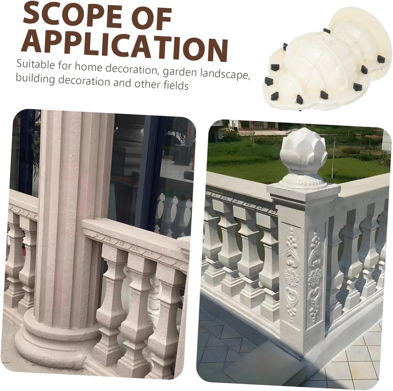 Toyvian Roman Column Sphere Mold Concrete Plaster Garden Decorative Building Template Ball Moulds