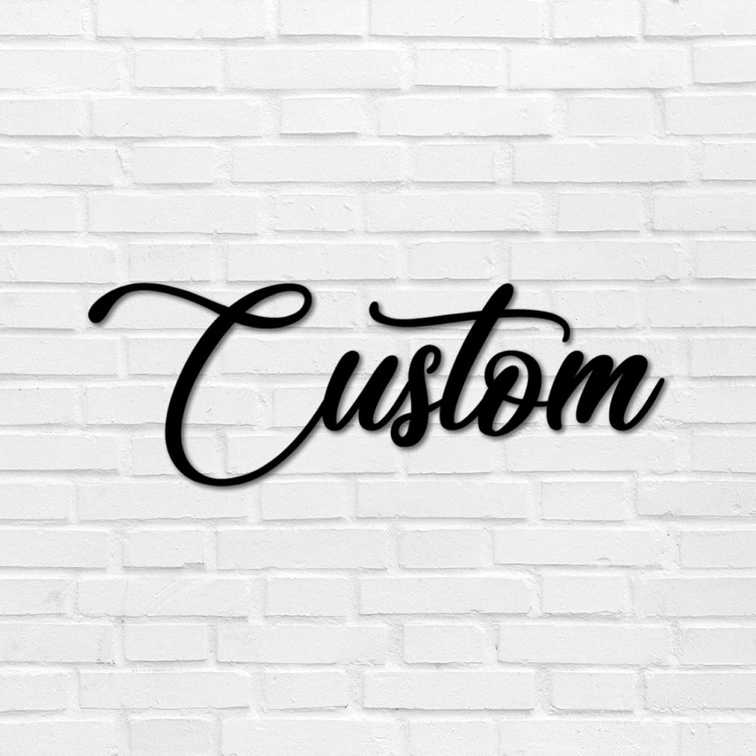 Alioyoit Custom Word Art Sign Calligraphy Vintage Metal