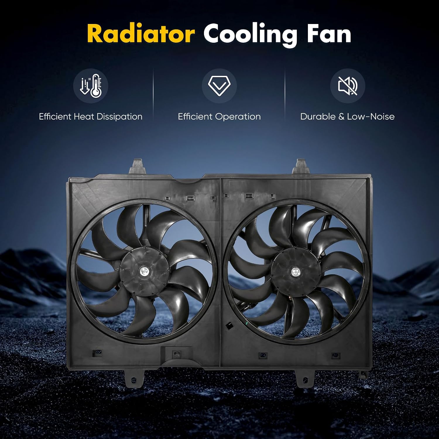 OCPTY 621-161 Radiator Fan fit for Nissan Rogue 2008-2013 /Nissan Rogue Select 2014-2015 2.5l Radiator Cooling Fan,Replace 621880 76191 FA70682 FA70686 21481JG70A 21481JM00A 21481JM00B