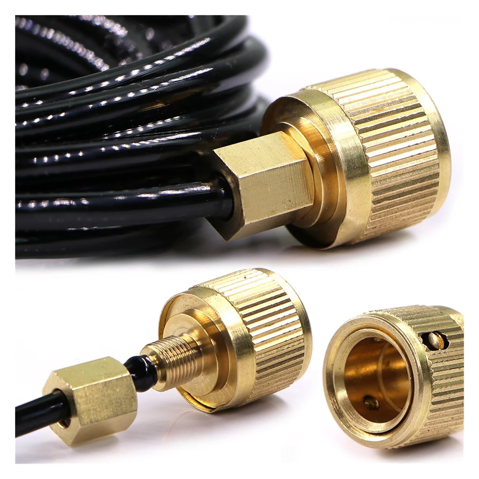 1/10.2 cm 4/7 mm mosiężny adapter węża kolczastego z szybkozłączką 16 mm złączka do nawadniania ogrodu łącznik złącze rura nawadniająca przedłużacz rury IDGTTLDF